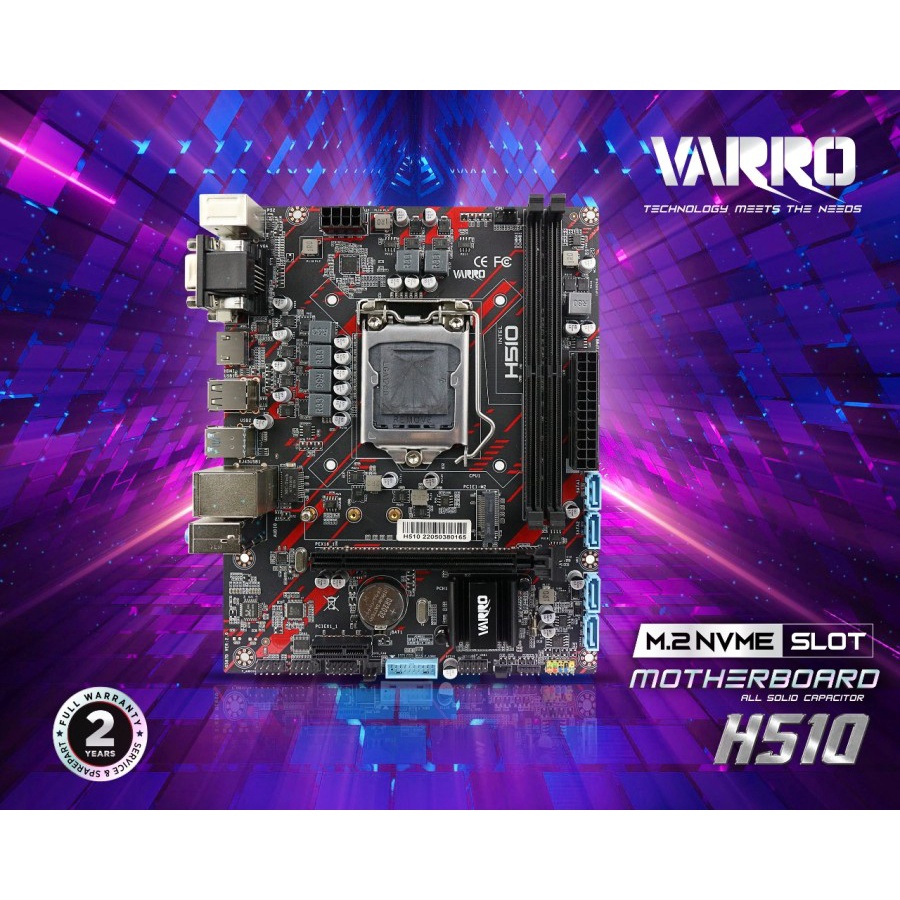 MOTHERBOARD VARRO H510 SOCKET LGA 1200 DDR4 GARANSI RESMI