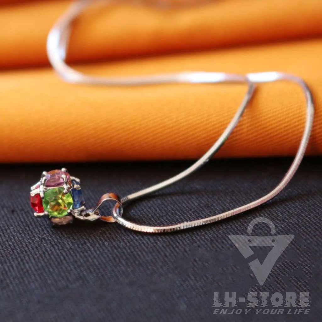 KALUNG PRIA/WANITA TERBARU LIONTIN KRISTAL ANTI KARAT DAN TIDAK LUNTUR