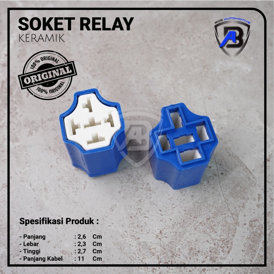 Rumah Relay Keramik / Soket Relay / Socket Cable Relay / Kaki 5 Pin (Kosongan)