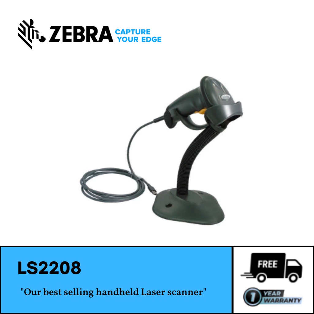 Jual ZEBRA Best Selling Handheld Laser Scanner (LS2208) Shopee Indonesia