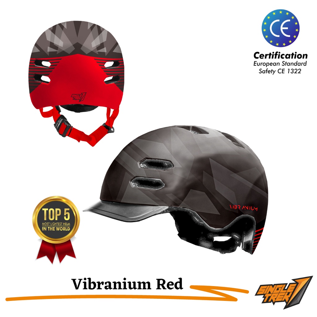 Helm Sepeda Singletrek1 CitiBike Teringan no.1 di DUNIA HBR VIBRA RED