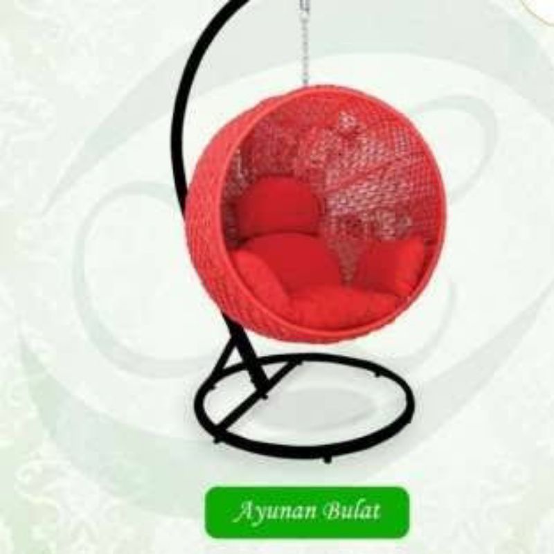 Kursi Ayunan Gantung Rotan Murah - Kursi Ayunan Bulat Gantung - Berlaku Cod - Free Ongkir Medan