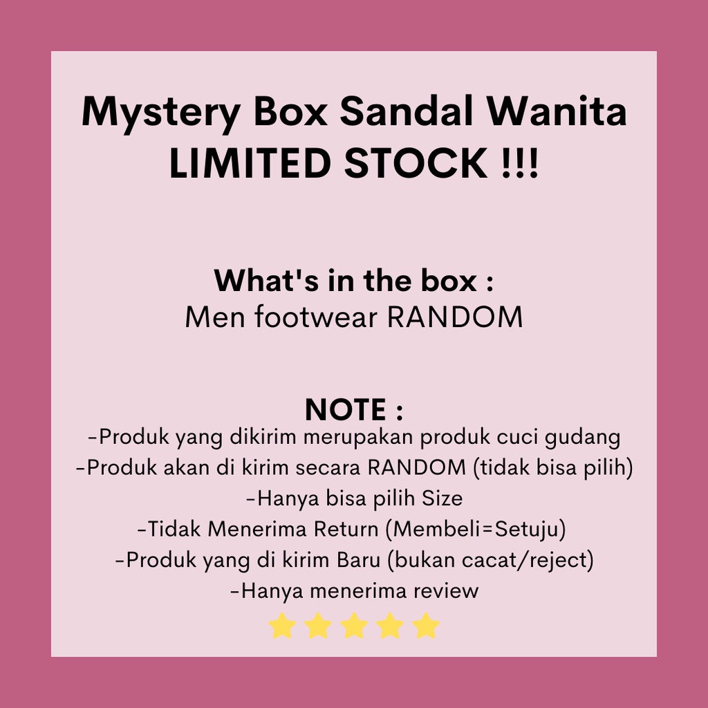 Mystery Box Sandal Fashion Wanita