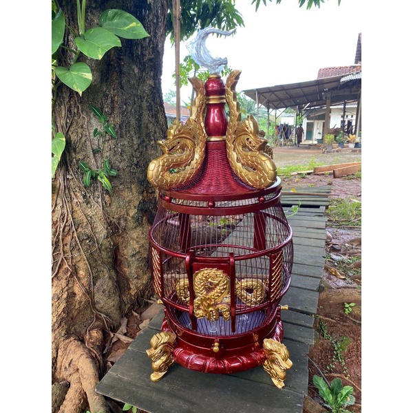 sangkar burung / kandang perkutut Naga  kayu jati