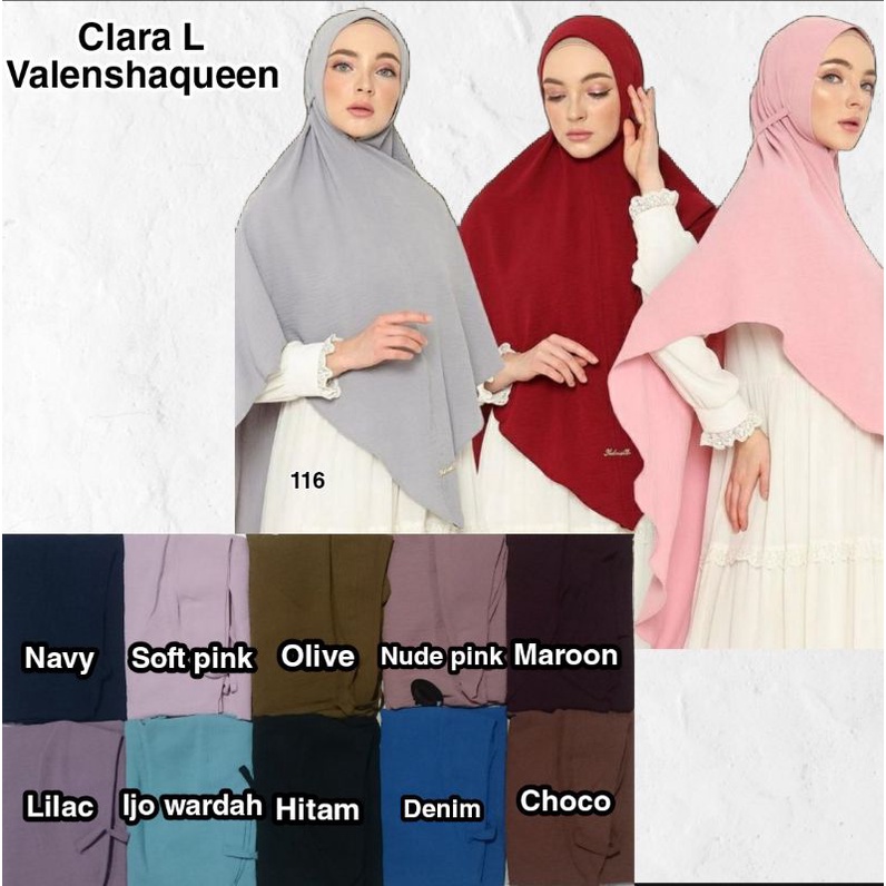 Khimar Crinkle Pad Antem Clara Valenshaqueen/ Khimar Pad Antem Tali Clara