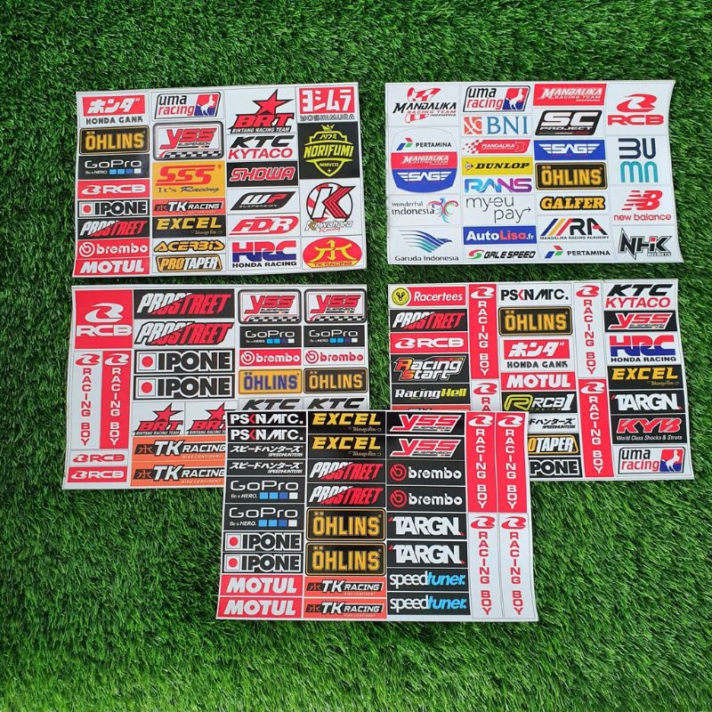 STIKER RACING VINYL SATU PACK MURAH | STIKER VINYL RACING