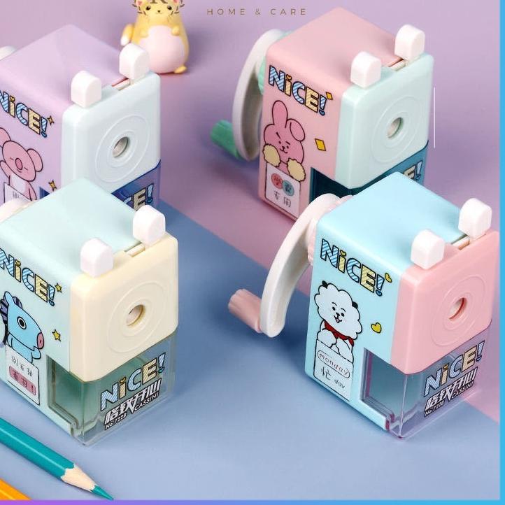 

✤Best Product✢ (CUCI GUDANG)Rautan mini/Serutan Meja Putar BT21/Rautan Karakter Lucu W97