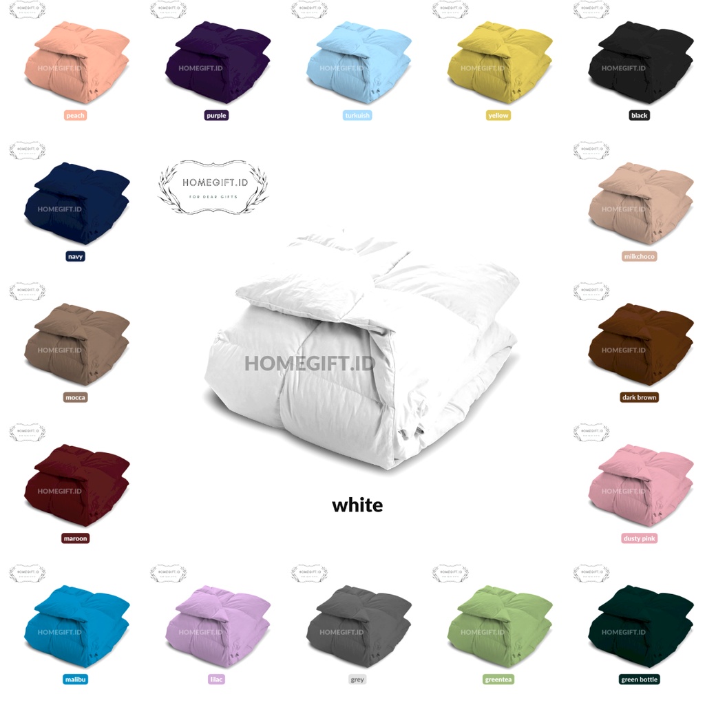 Homegift Bedcover only 140x220 plain/polos minimalis