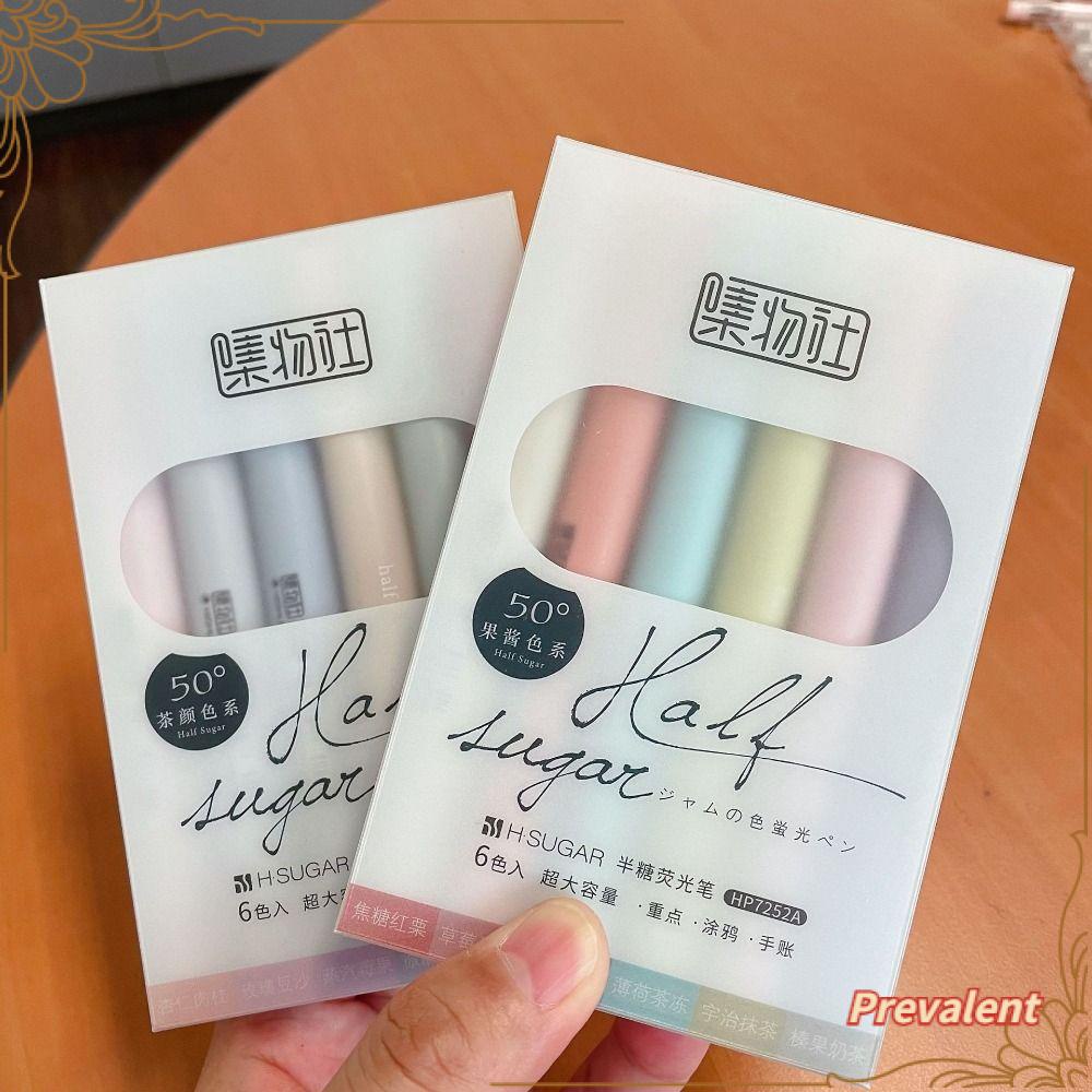 Preva 6warna/Set Stabilo Pena Set Good-looking Gambar Graffiti Kreatif Alat Tulis Pena Warna
