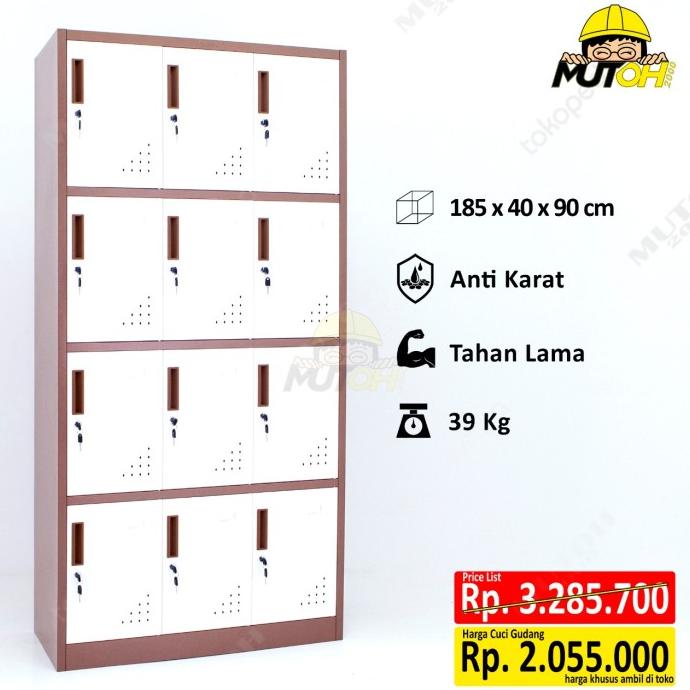 

DISKON LOKER BESI LOCKER BESI 12 PINTU - LC312 BERKUALITAS