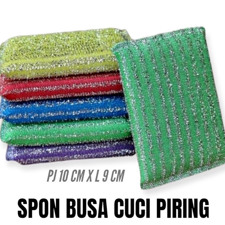 Cheaper-Spon Busa Spon Jaring Spons Bantal Sponge Cuci Piring COD Bayar Di Tem