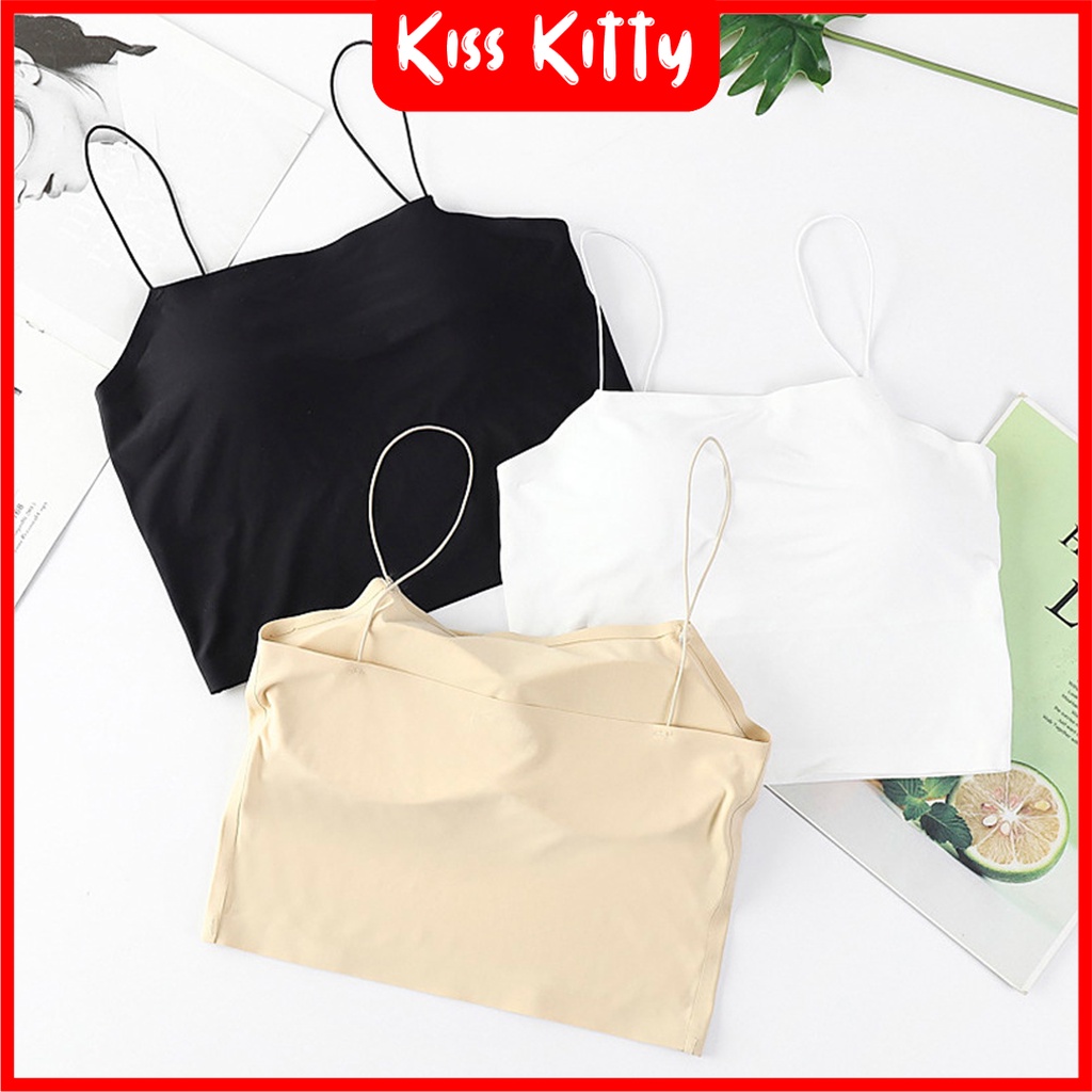 Tank Top Bra Polos Busa Kaos Dalaman Sport Cantik korean Crop Top Polos Bahan Halus Import