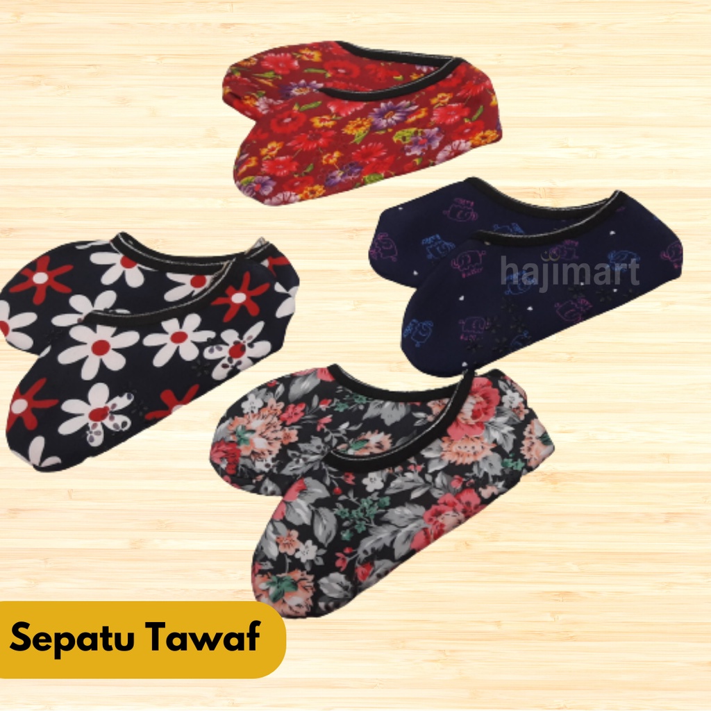 SEPATU THAWAF MOTIF / SEPATU WANITA / PERLENGKAPAN HAJI UMROH