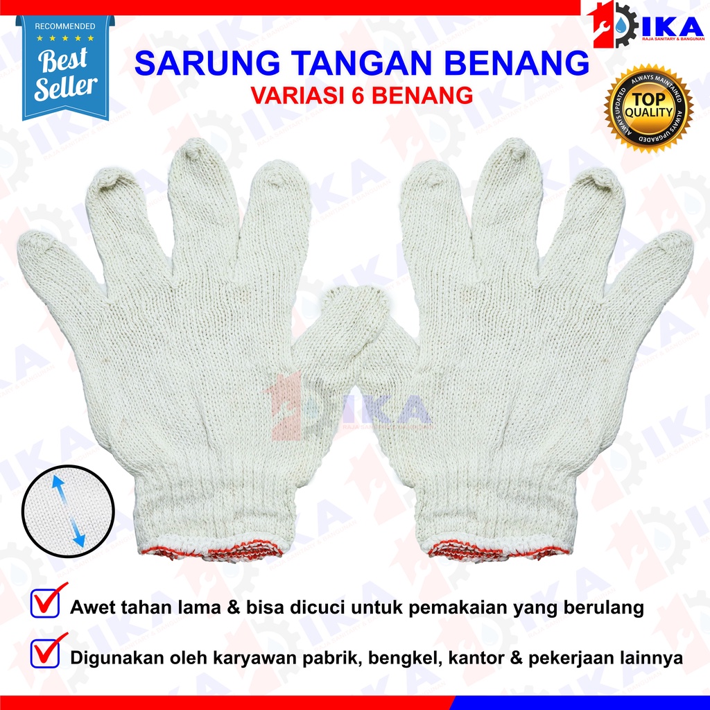 Sarung Tangan Benang Tukang Proyek Kain Katun Serbaguna / HIGH QUALITY TERMURAH