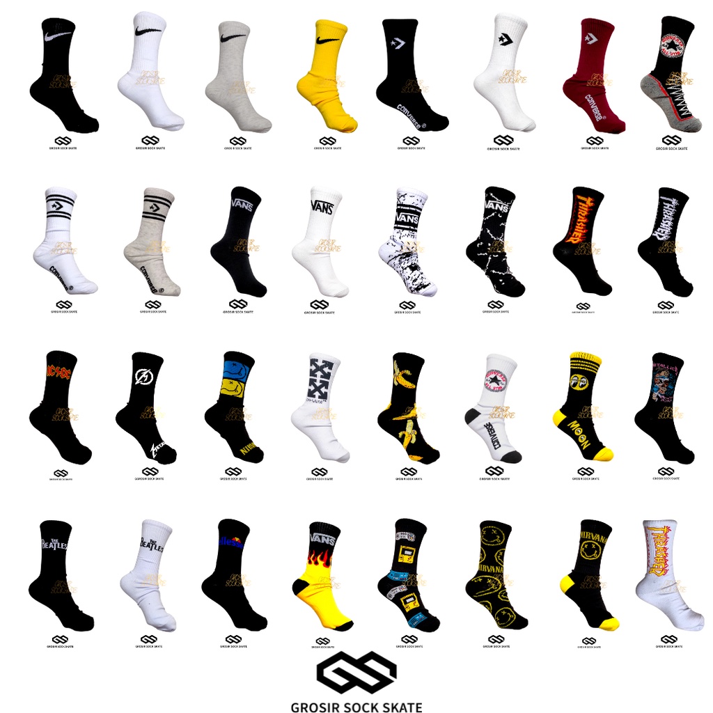 KAOS KAKI MOTIF OLD SCHOOL BRAND BEST SELLER ( KATALOG KEDUA)