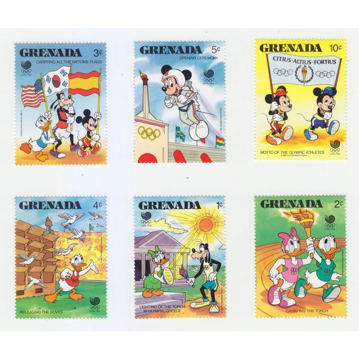 

✨NEW✨ - Perangko Disney Mickey & friends Olympic Seoul 1988, Grenada, Mint