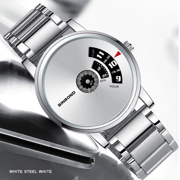 JAM TANGAN  BINBOND C20  TERBARU Wormhole No Pointer Concept Watch Pria Versi Korea Mahasiswa Non-Mekanis Pria ELEGANT Jam Kuarsa Tahan Air Jam Tangan Pria ORIGINAL !!!