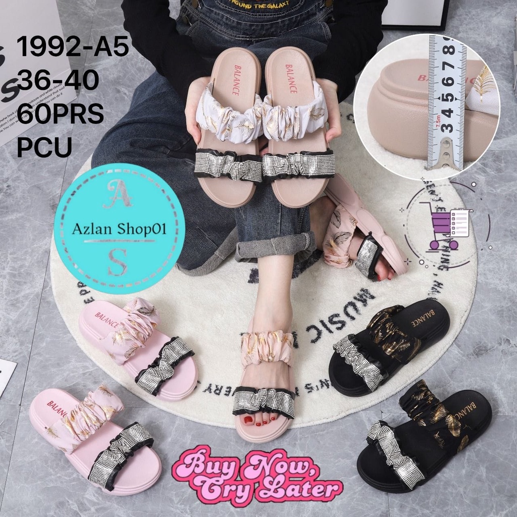 SANDAL SELOP JELLY WANITA DEWASA TERBARU 1992-A5 (36-37) SANDAL WANITA KOREAN STYLE TERBARU SANDAL JISSO