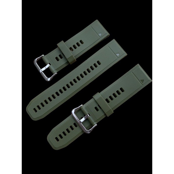 Strap Tali Jam Tangan Rubber lembut Hijau Size 24mm