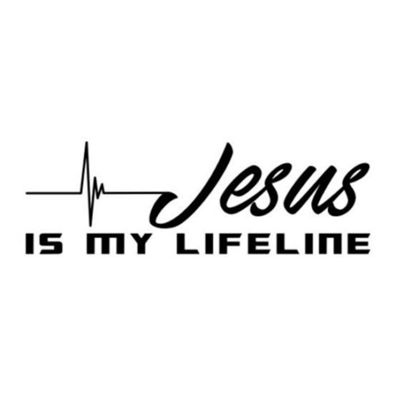 stiker Jesus is My LifeLine,, stiker kaca mobil , motor, dan Laptop