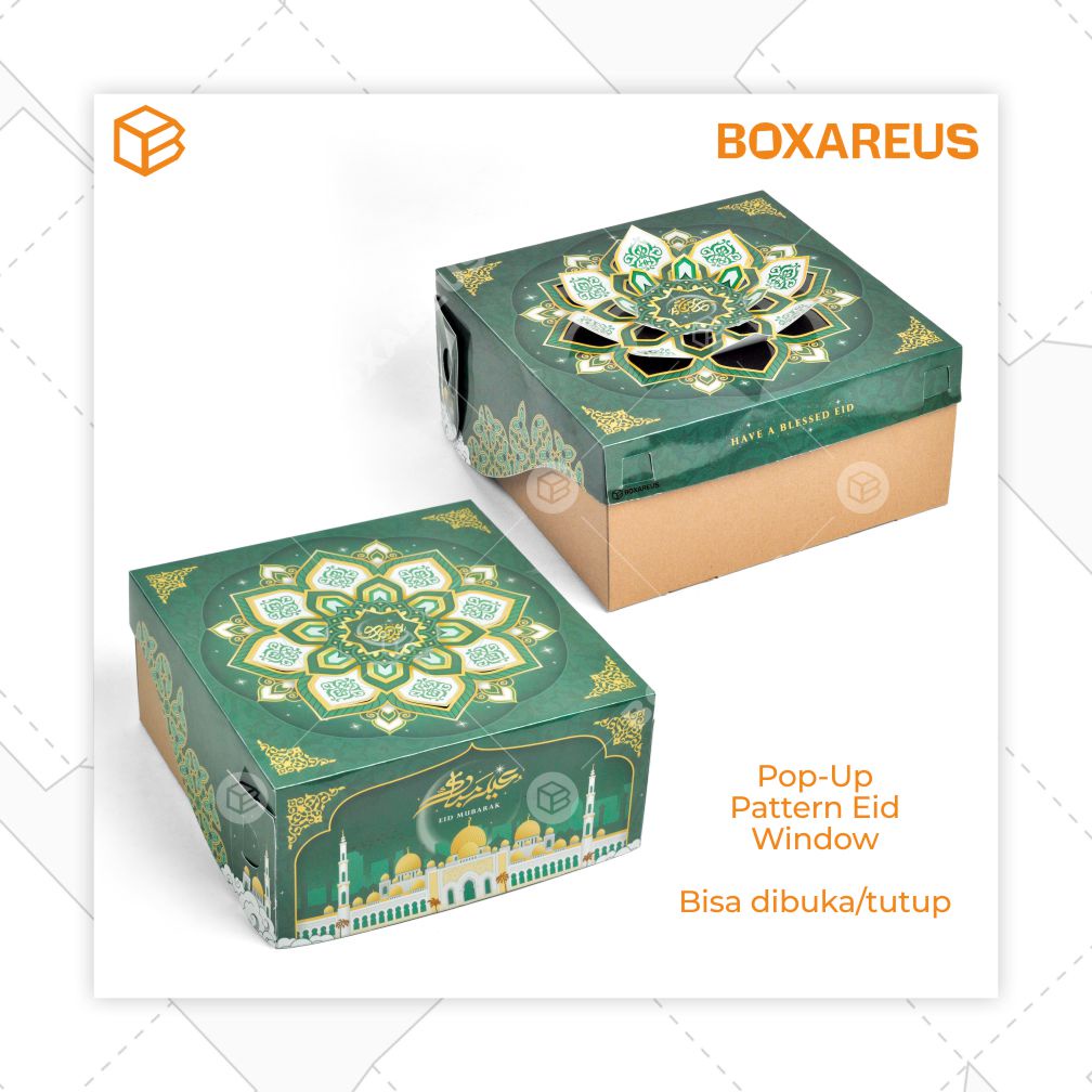 Cake Box Mika Lebaran Dus Kue Packaging Idul Fitri | WB122525 IF