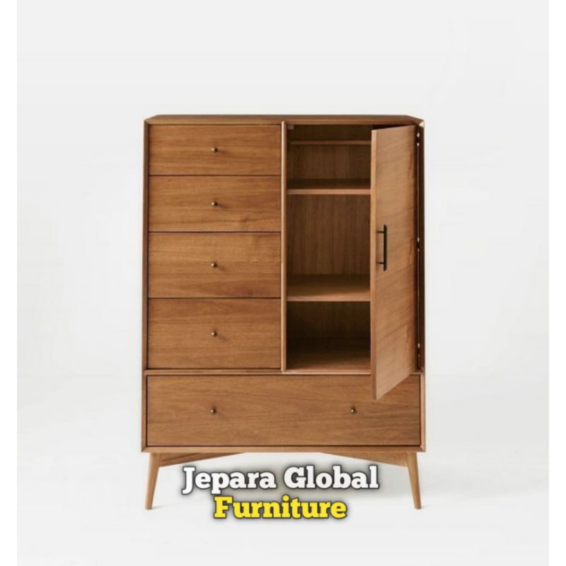 Lemari cabinet jati pintu 1 laci retro ( lemari retro jati,lemari baju jati,lemari minimalis )