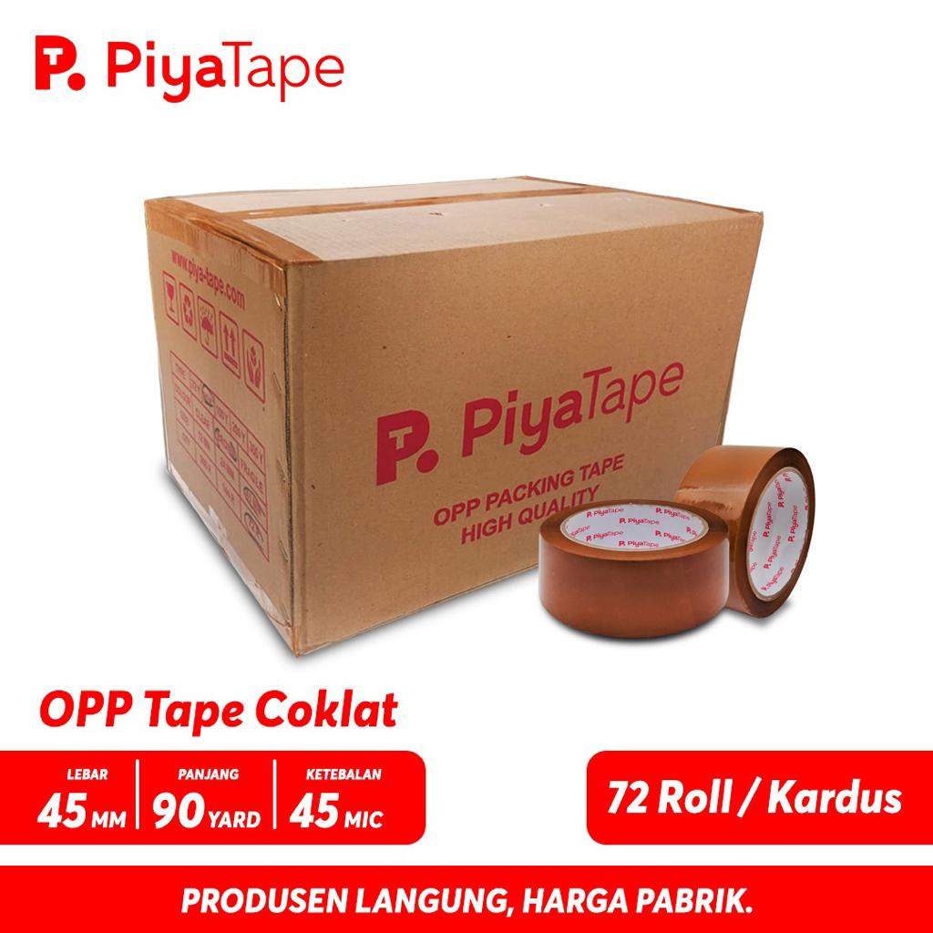

(Bisa COD) Lakban Piya Tape 45 x 90yard 1 dus | isolasi 68 M Full Real