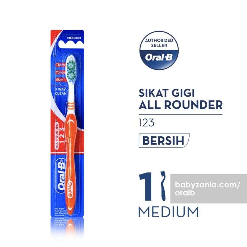 Oral B Sikat Gigi Dewasa - P&amp;G OralB Toothbrush All Rounder - P &amp; G Oral-B Sikat Gigi Anak