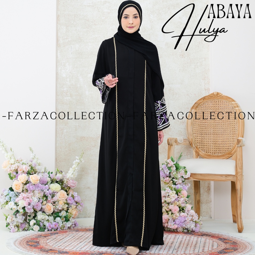 Hulya Abaya Fursan Silk Saudi by Farza Collection