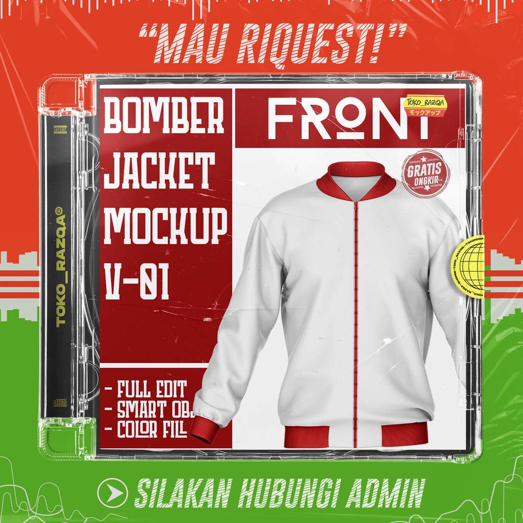 Bomber Jacket Mockup V-01 ◖MOCKUP◗
