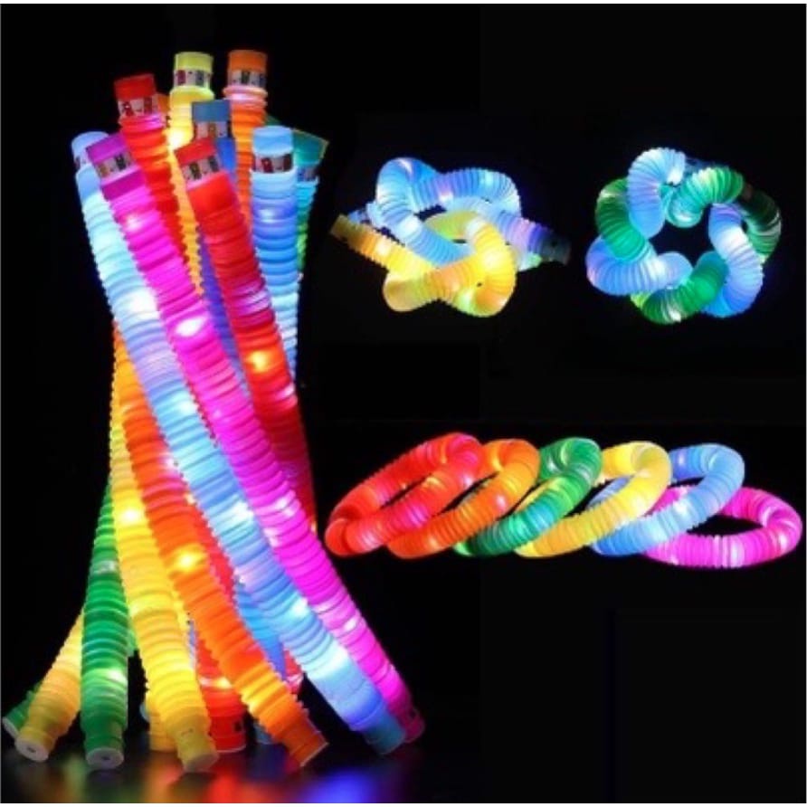 Mainan Viral CEV Light Up Pop Tubes Pop Pipes/ Mainan Lampu Stick Pipa Selang Fidget