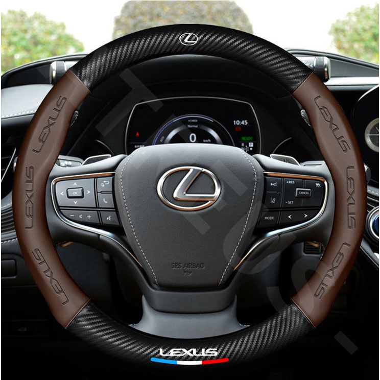 Sarung Setir Mobil Lexus Untuk rx 570 RX300 LX570 CT200H NX250 RX350 LX470 IS NX ES Auto Steering Wheel Cover Pelindung Kemudi Interior Mobil Logo Printing 3D