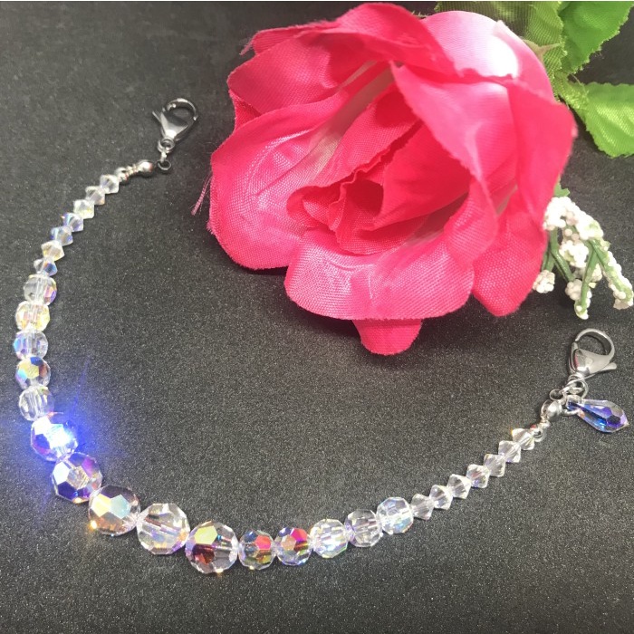 KONEKTOR PENGAIT TALI STRAP MASKER KRISTAL SWAROVSKI ASLI MASKER HIJAB