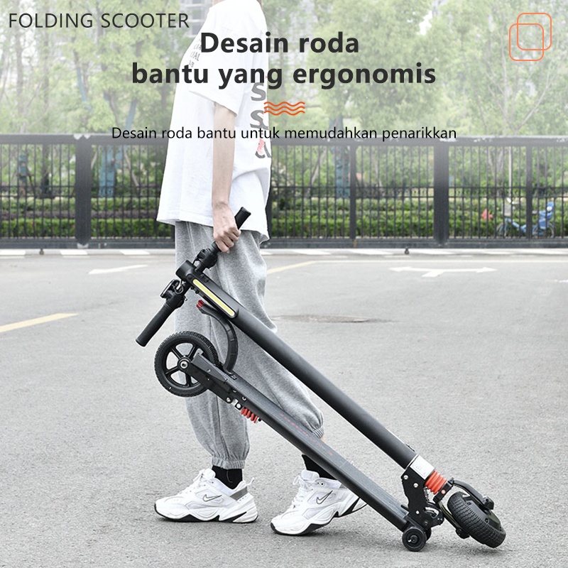 Skuter Listrik Dewasa Scooter Listrik Awet 8km Lipat Skuter Dewasa Scoter Listrik Garansi 1 Tahun