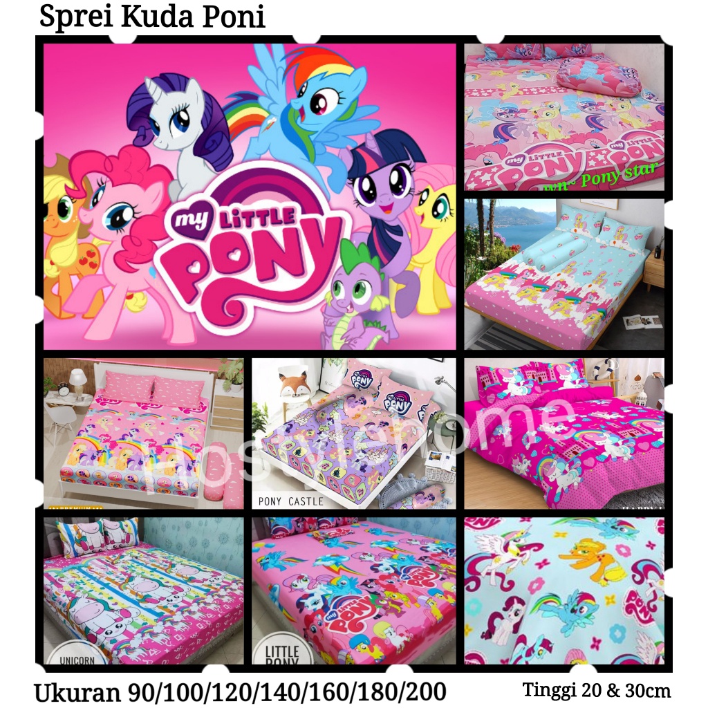 MONALISA- SPREI SET 90/100/120/140/160/180/200 SMALL SINGLE QUEEN KING EXTRA EKSTRA KING MOTIF KUDA 