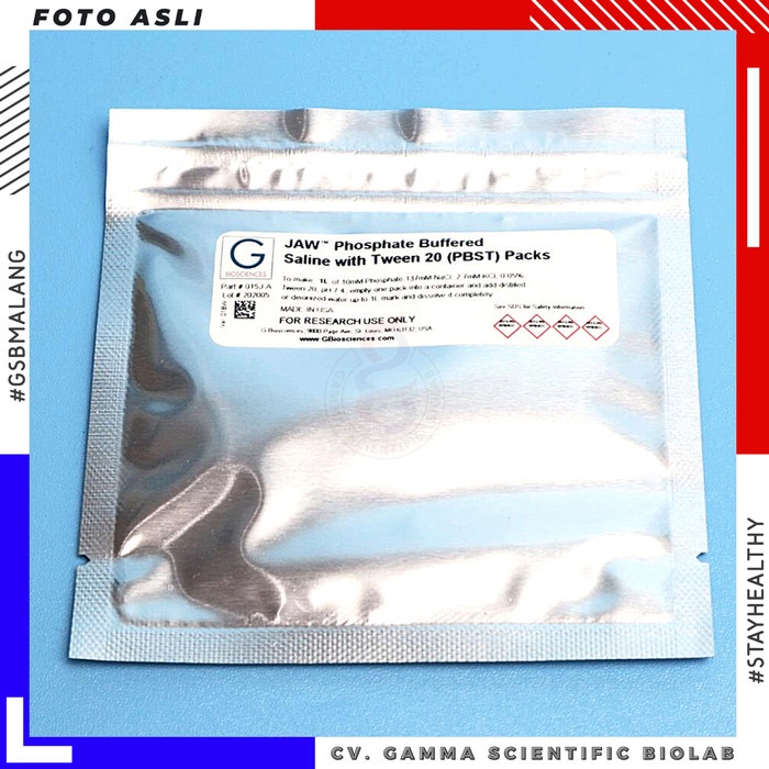 JAW™ Phosphate Buffered Saline with Tween 20 (PBST) Packs / 786-1754