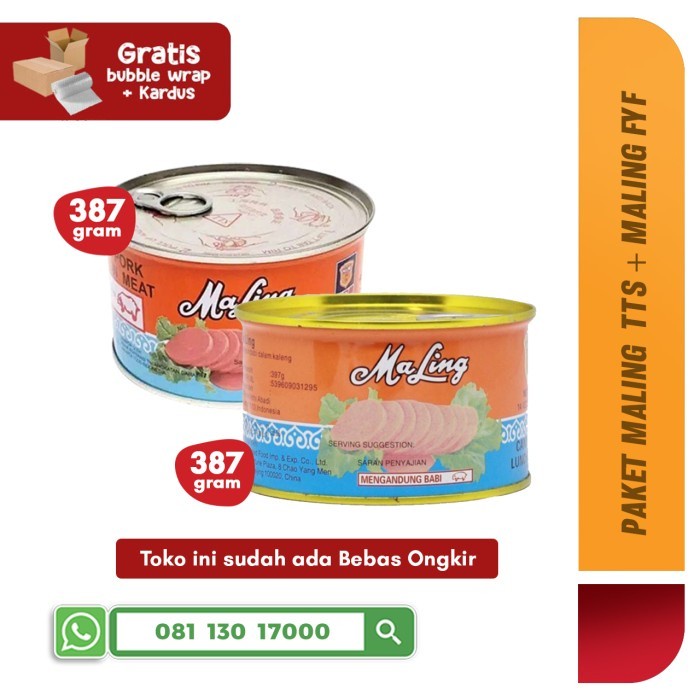

Widyatmogrosir - Paket Hemat Maling Tts 387 Gram (1Pcs) + Maling Fyf 387 Gram (1Pcs)