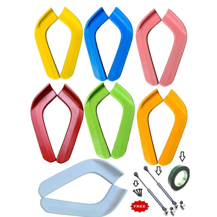 Winglet Lips Bumper Depan Universal Warna Berkualitas Winglet Mobil