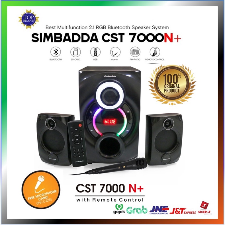Speaker Bluetooth Simbadda CST 7000N+ Subwoofer Bass Power LED