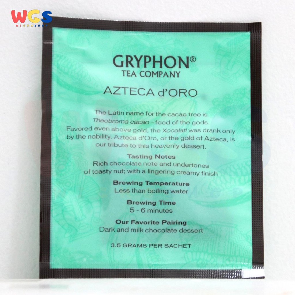 Gryphon Tea Bag Azteca D'oro Organic South African Bush Tea 1 Silken Sachet