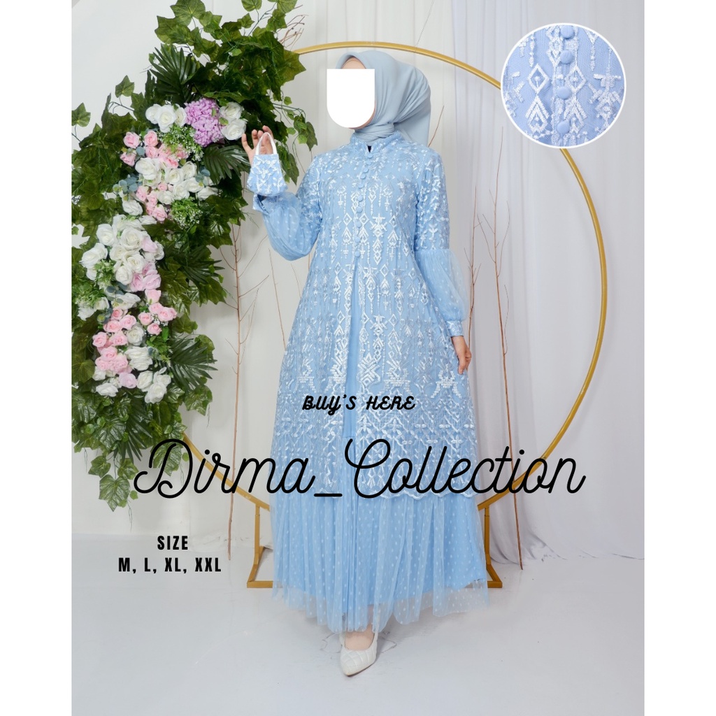 Dress Mazaya / Seragaman Pesta / Kebaya Modern / Fashion Muslimah / Gamis Pesta Brokat Syar'i / Jaka