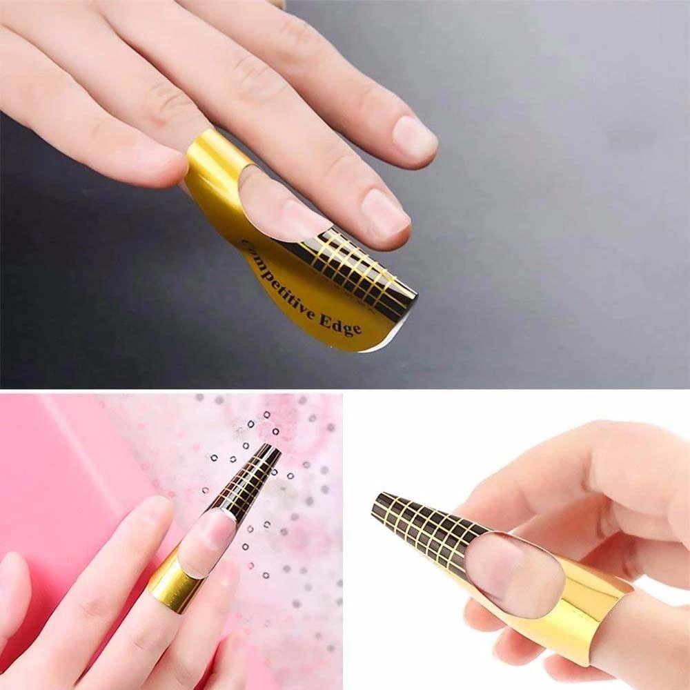 Mxbeauty Nail Paper Tray Extension Builder 100 Pcs Self-adhesive DIY Nail Art Alat Perlengkapan Ekstensi Kuku Nail Extension Stensil