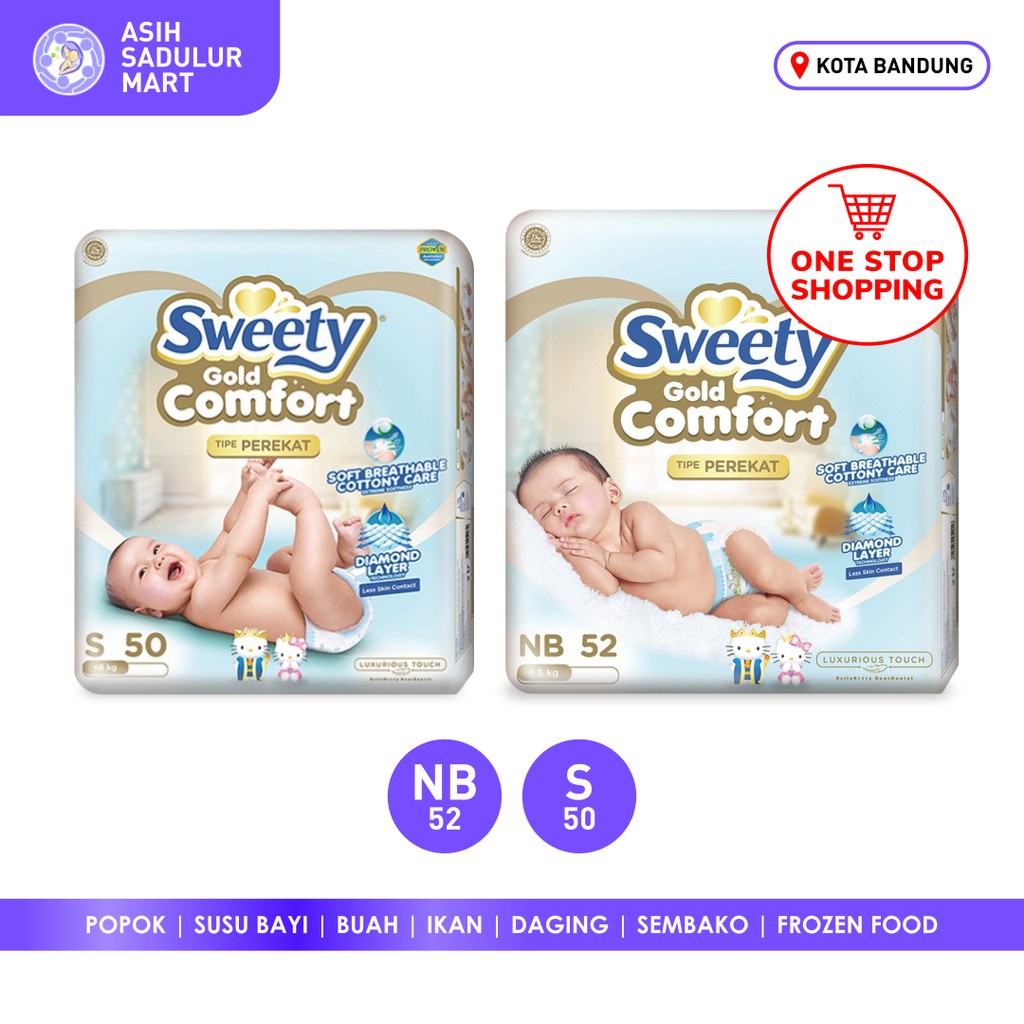 Sweety Gold Comfort NB52, S50 dan Silver nbs 40 Murah Diskon Promo Gosend Grosir Bandung