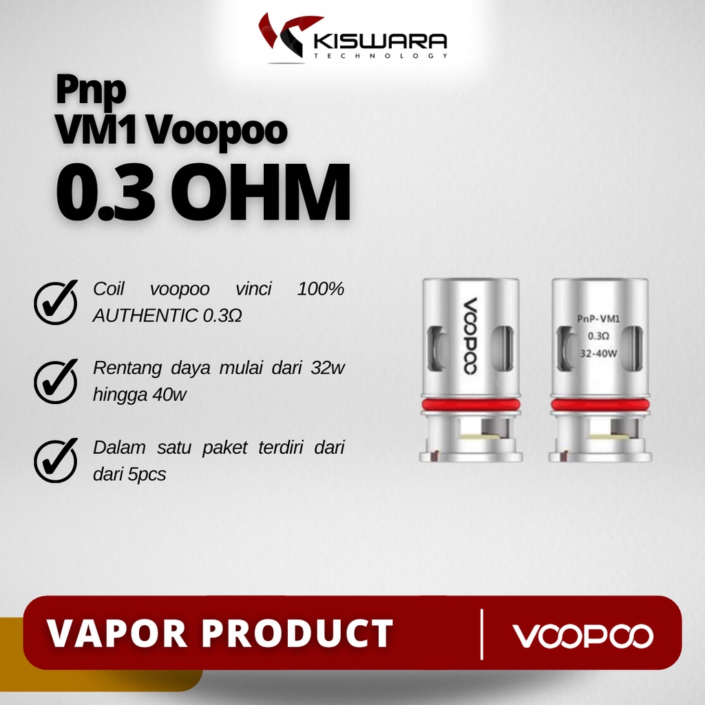 Voopoo PnP-VM1 0,3 Ohm Coil Head PACK 5 PCS