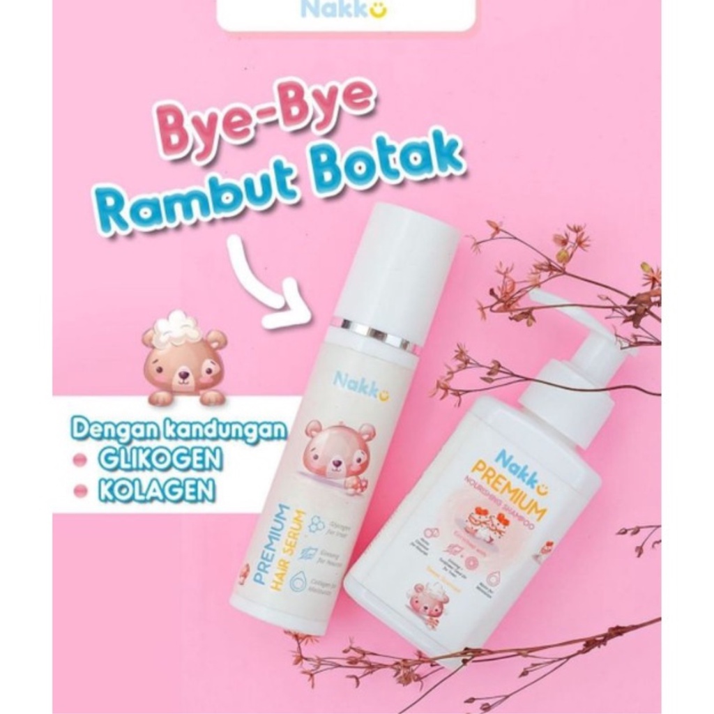 NAKKU MAKASSAR | Paket Bundling - Nakku Premium Hair Serum &amp; Nakku Nourishing Shampoo | Serum Penyubur Rambut Bayi Newborn