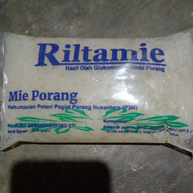 mie Riltamie terbuat dari porang