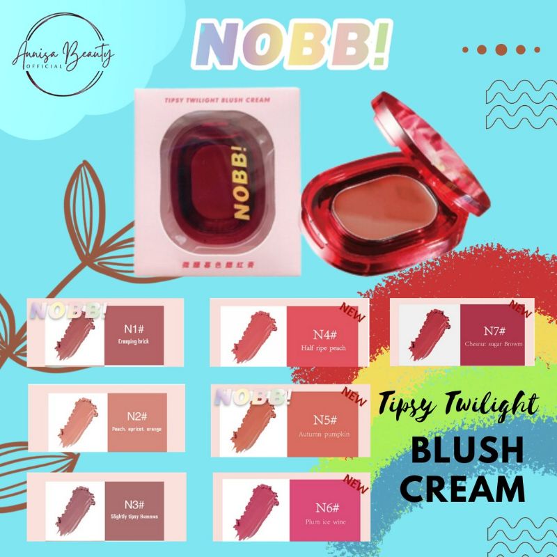 [BPOM] 100 % Original NOBB! Tipsy Twilight Blush Cream lip gloss lip matte 2 in 1 - Tekstur Halus &amp; Tahan Lama