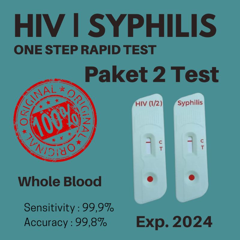 Jual Paket Test HIV Sifilis Card 2 Test Tes HIV dan Syphilis 2 Test