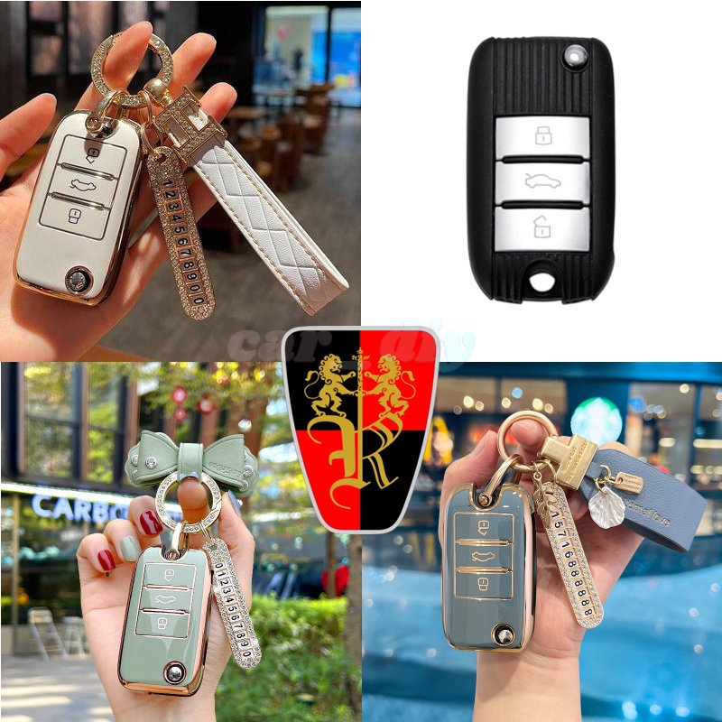 Soft TPU Car Remote Key Case Cover Fob Untuk Roewe RX5 i5 MAX RX3 2017untuk MG ZS MG HS MG GS mg3 mg5 mg6 MG7 ZS HS Keyless Protector Shell Aksesoris Mobil