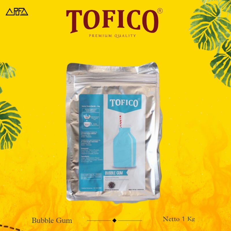

Powder Tofico Bubblegum 1 kg - Bubuk Minuman Permen Karet Premium